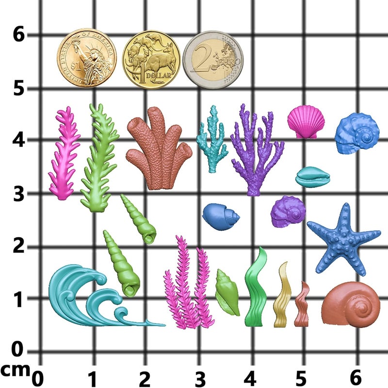 FUNSHOWCASE Sea Creature Mold for Polyclay Air Dry Clay Plaster - Image 5